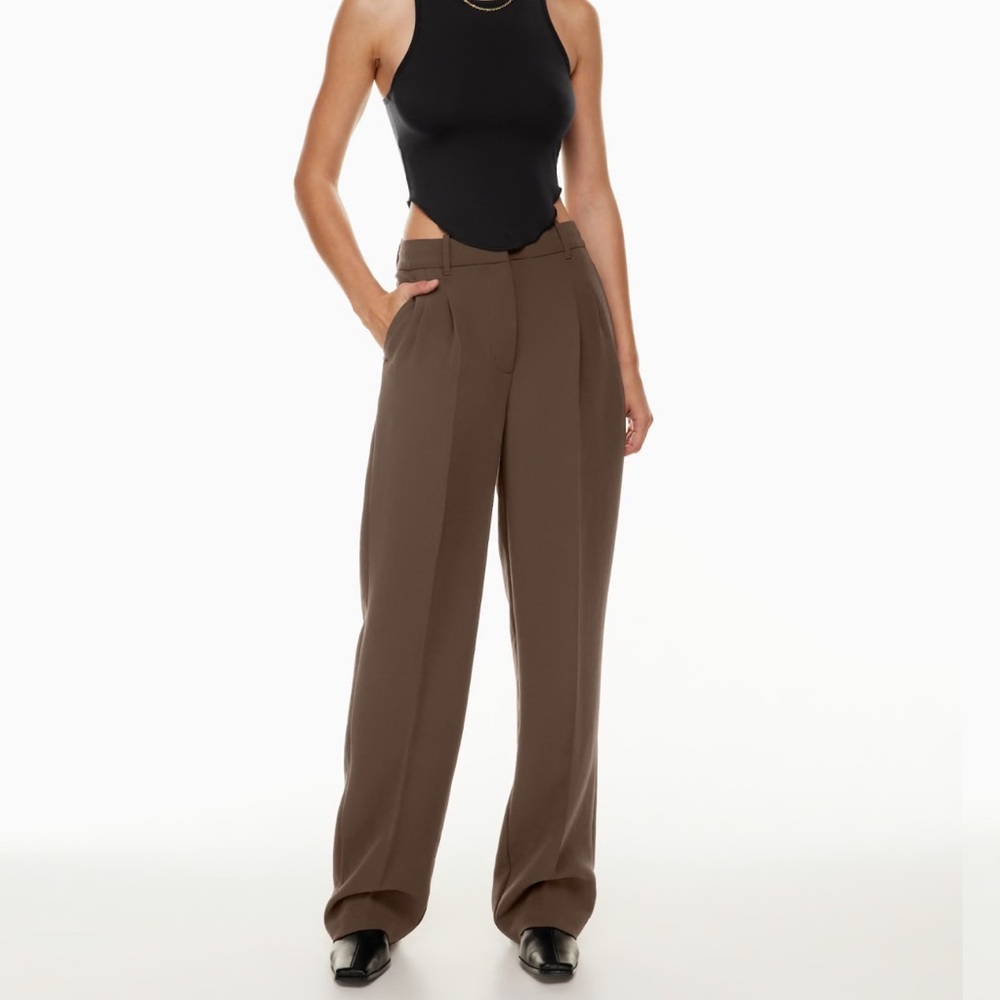 Brown Aritzia Effortless Pants